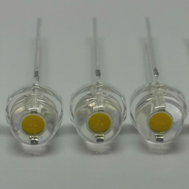 高亮度直插LED灯珠草帽白光f5草帽白光5mm草帽白光正白暖白冷白光
