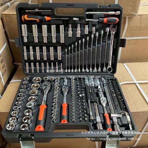 汽修组套套筒套管棘轮扳手修车汽修工具套装工具箱汽车维修工具箱