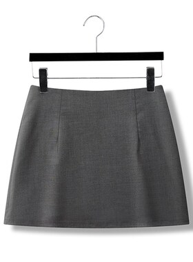 32CM深灰色西装A字半身裙高腰安全裤防走光包臀短裙2025夏季新款