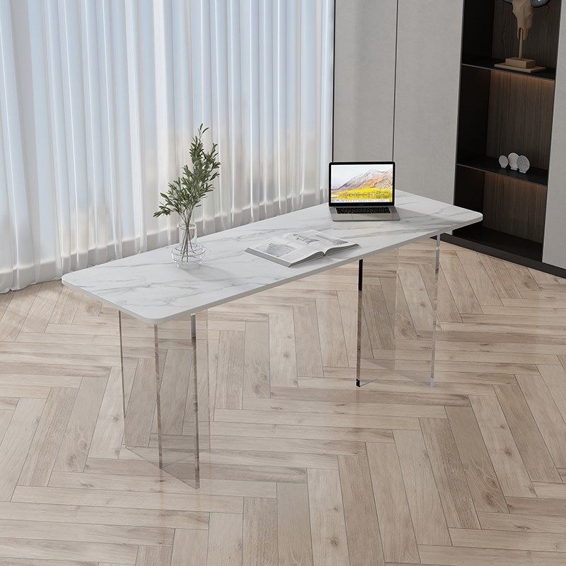 亚克力岩板书桌透明悬浮渐变办公桌超窄圆头电脑桌阳台长条吧台桌,住宅家具,书桌,淘宝优惠券,粉丝福利购,淘宝优惠卷