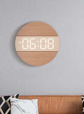 圆形简约客厅钟表个性创意装饰时钟挂墙奶油风家用挂表G218B