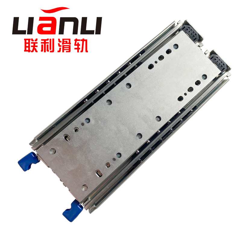 带锁超高承重双排重型滑轨三节工业承重型滑轨道设备汽车重型导轨