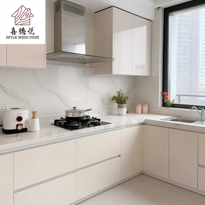 南京现代简约厨房家具L型转角石英石台面整体橱柜组装可上门测量