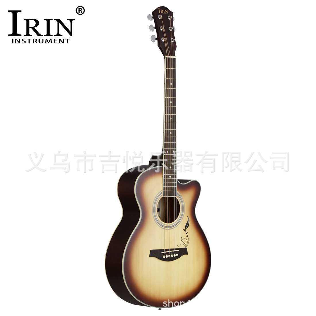 40寸民谣吉他云杉木亮光木吉他guitar套装印花初学者成人吉他乐器