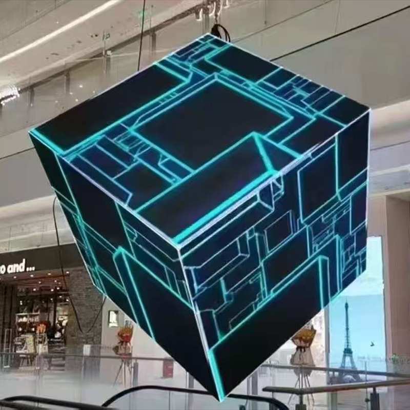 彩视达室内方形全彩色led高清显示屏广告户外魔方led屏五面魔方屏