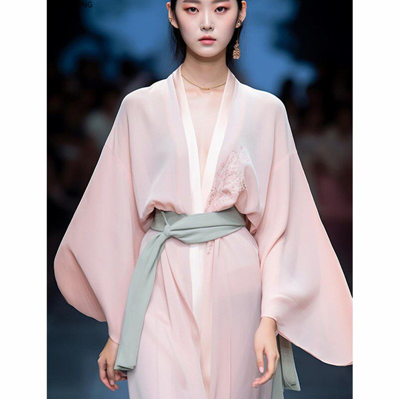 高端定制 新中式国风女装粉色马面裙套装宋制改良汉服女2024新款