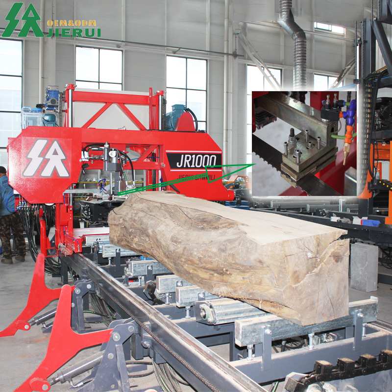 木板数控机床木材改板机价格全自动大型木材带锯机卧式木工锯床