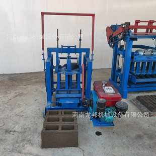 移动式半自动制砖机 不用电的水泥制砖机 柴油混凝土水泥砖机