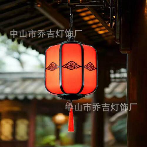 中式户外防水红灯笼吊灯凉亭庭院阳台走廊过道别墅大门口灯具