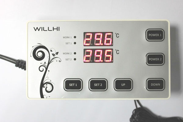 高精度双路温控器地暖温控器-9.9-99.9度.WILLHI牌WH1422C