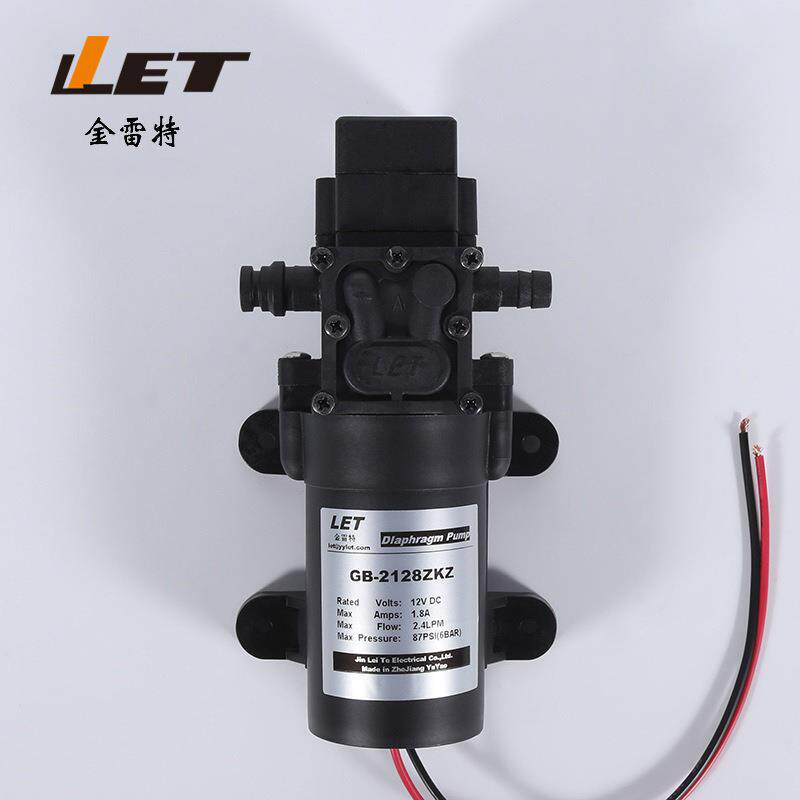 12V 24V洗车微型隔膜泵GB-2128ZKZ 农用高压洗车泵 车用洗水泵