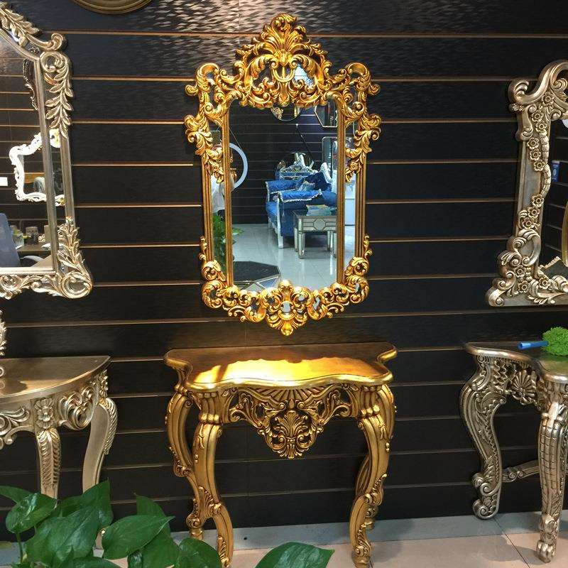 欧式复古雕花玄关桌仿古桌大厅入户门厅桌装饰柜梳妆台靠墙边桌