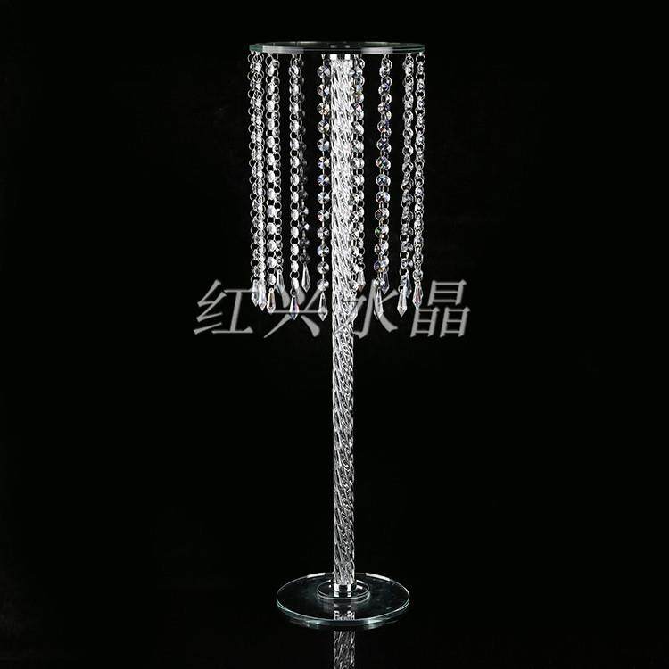 水晶螺纹管花架 水晶八角珠灯饰球配件 酒店婚庆KTV装饰品