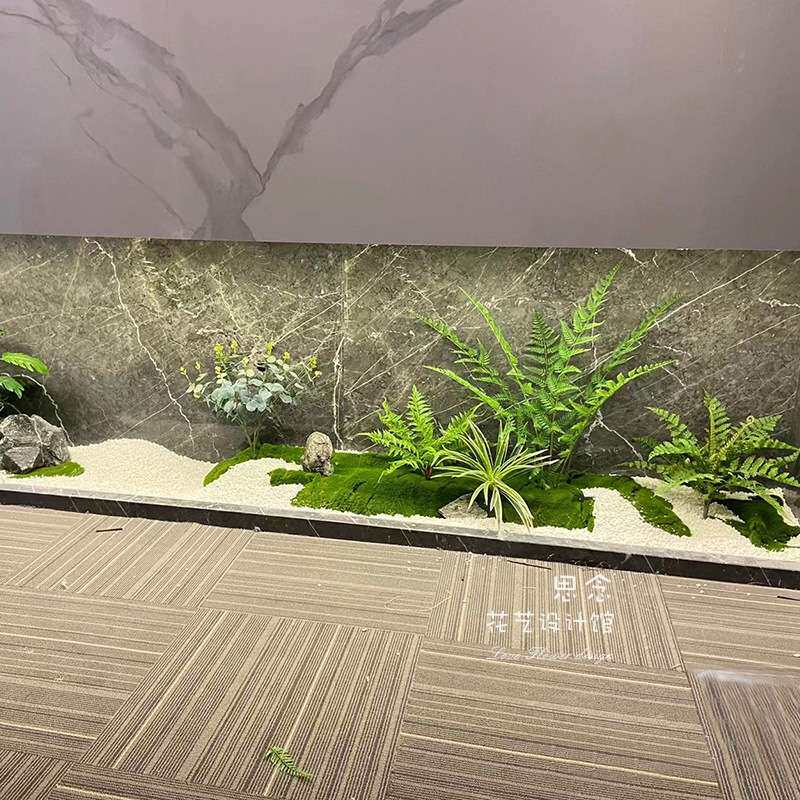 小造景苔藓墙角花槽玄关仿真植物简约餐厅居家摆设桌台柜台装饰
