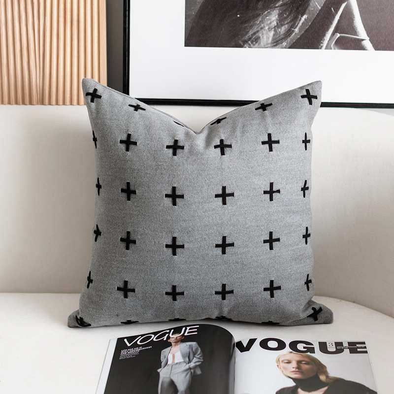 双面尼十字皮绳工艺抱枕套沙发简约枕套沙发靠垫北欧风靠枕套,3C数码配件,USB灯,淘宝优惠券,粉丝福利购,淘宝优惠卷