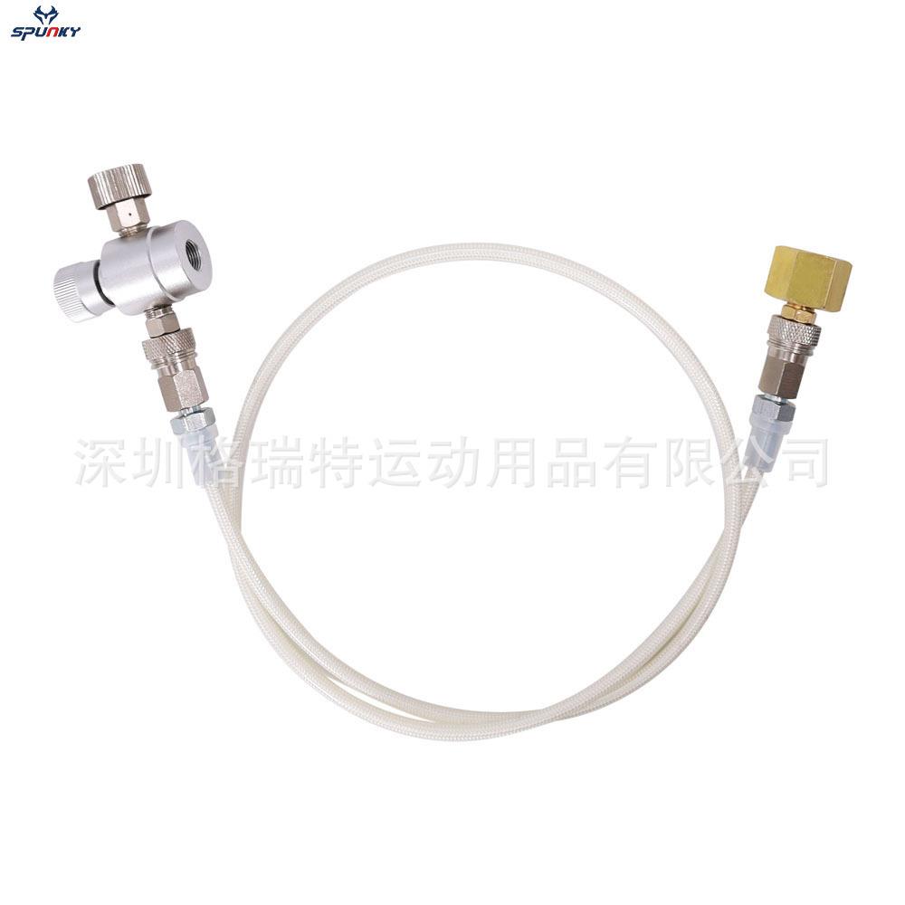 跨境亚马逊36英寸白色奶油管带泄气开关发泡器M11、M22螺纹气瓶头