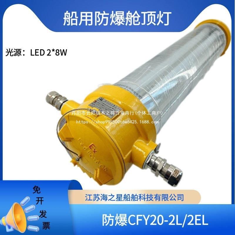 船用防爆舱顶灯CFY20-1/2/2E双管PC灯罩管形CFY40-2/1荧光舱顶灯图片
