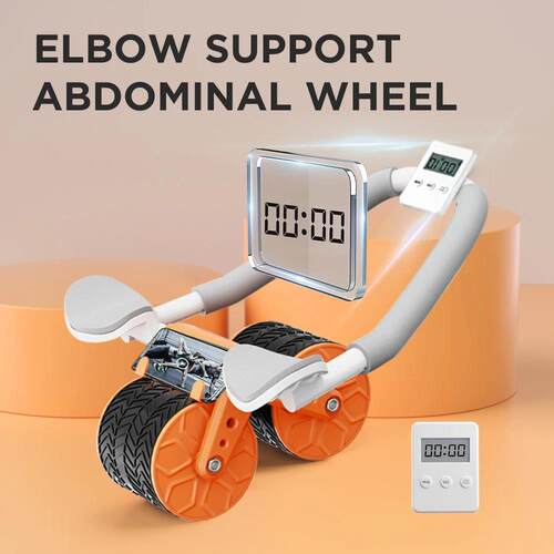 Ab Roller Wheel Automatic Rebound With Elbow Support Flat Pl