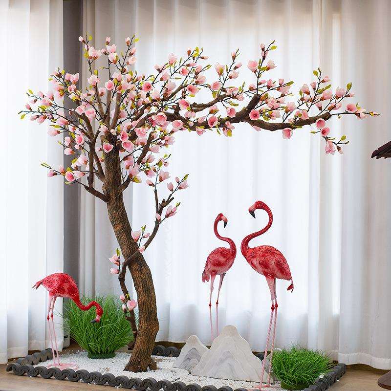 仿真玉兰树假花树绿植大型园林景观农家乐真树室内商场装饰摆件
