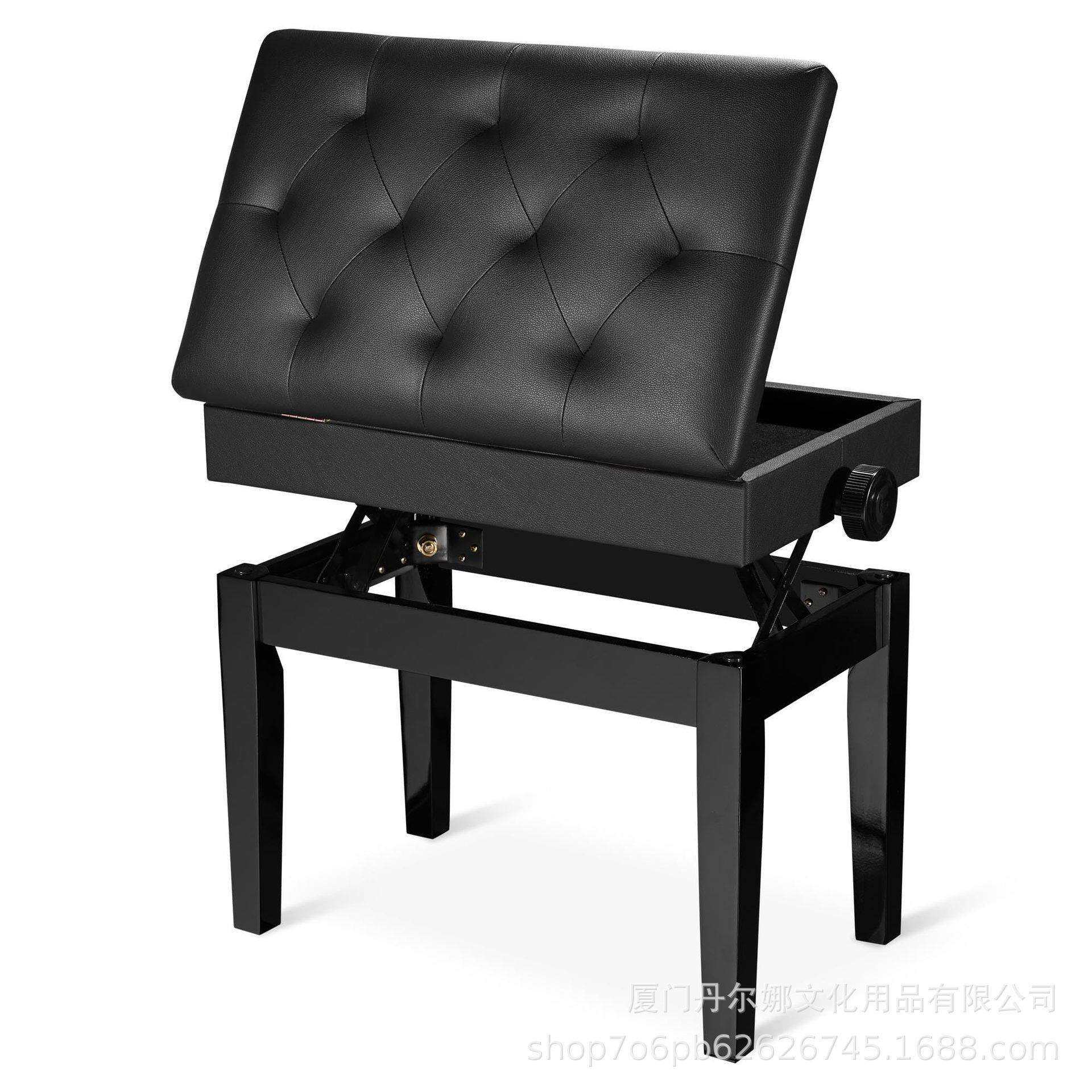 厂家钢琴椅可调节高度升降式键盘凳采用 PU 皮革制成的钢琴椅