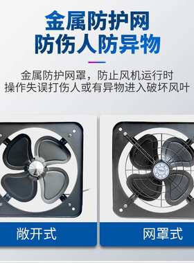 FAS/FAD20-4/25-4/30-4/35-4/40-4/50-4方形工业排风扇换气扇壁扇