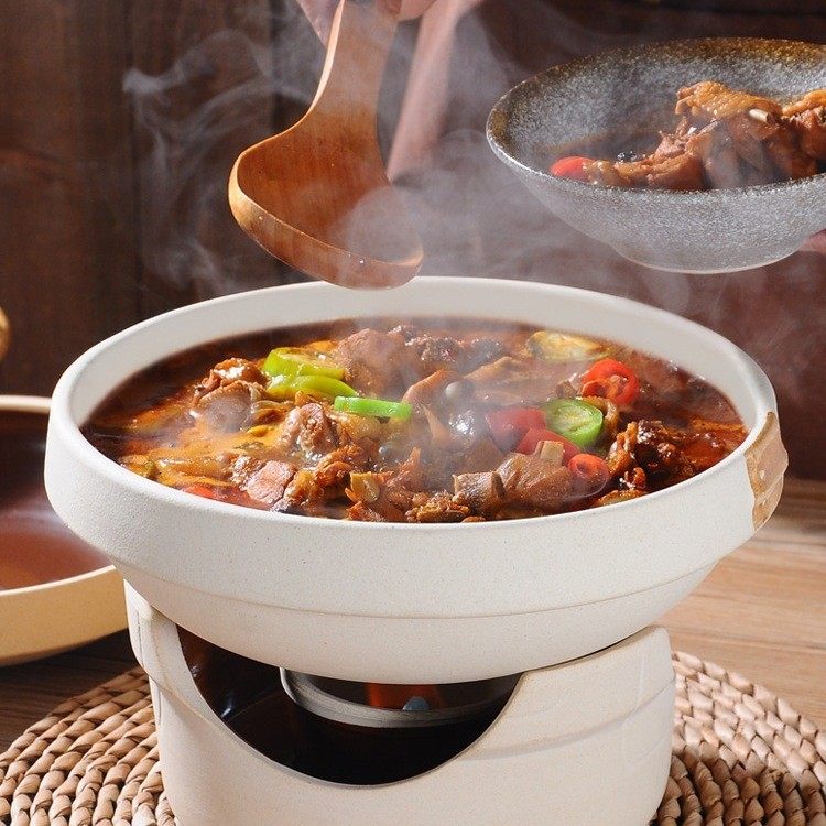 酒精炉子小火锅商用干锅锅具小锅仔加热明炉陶瓷砂锅炖锅老式土钵
