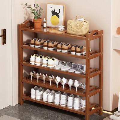 鞋架子家用门口多层2025新款楼道小竹窄室内好看收纳入户简易鞋柜