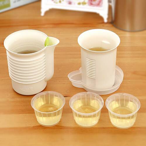 茶水分离泡茶杯旅行便携茶具套装一壶塑料