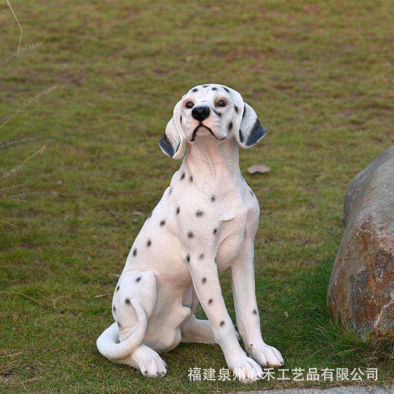 狼狗旺财狗牧羊犬斗牛犬仿真动物摆件客厅别墅店铺酒吧酒店装饰品