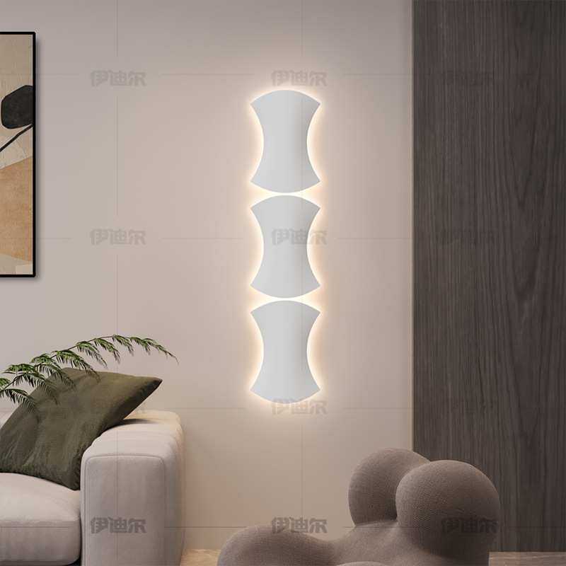 壁灯简约竹子卧室客厅床头创意楼梯过道现代新款电视墙中山灯具