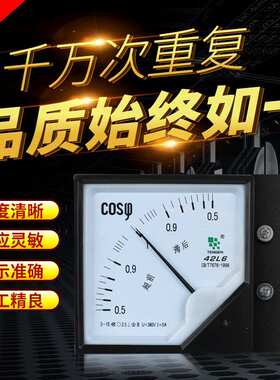 天正电气 42L6-S指针式三相功率因数频率表功率表COS380V COS100V