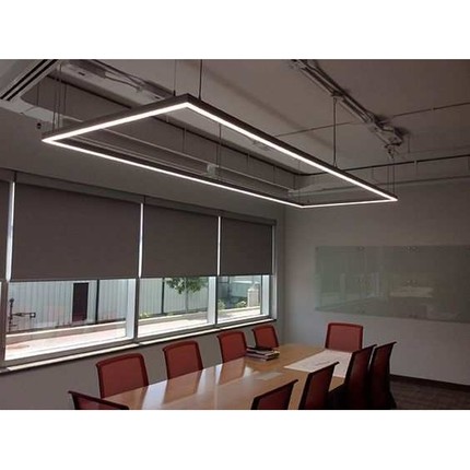 华丽照明线条灯直线吊灯非标LED吊灯任意组合拼接办公灯成品套件