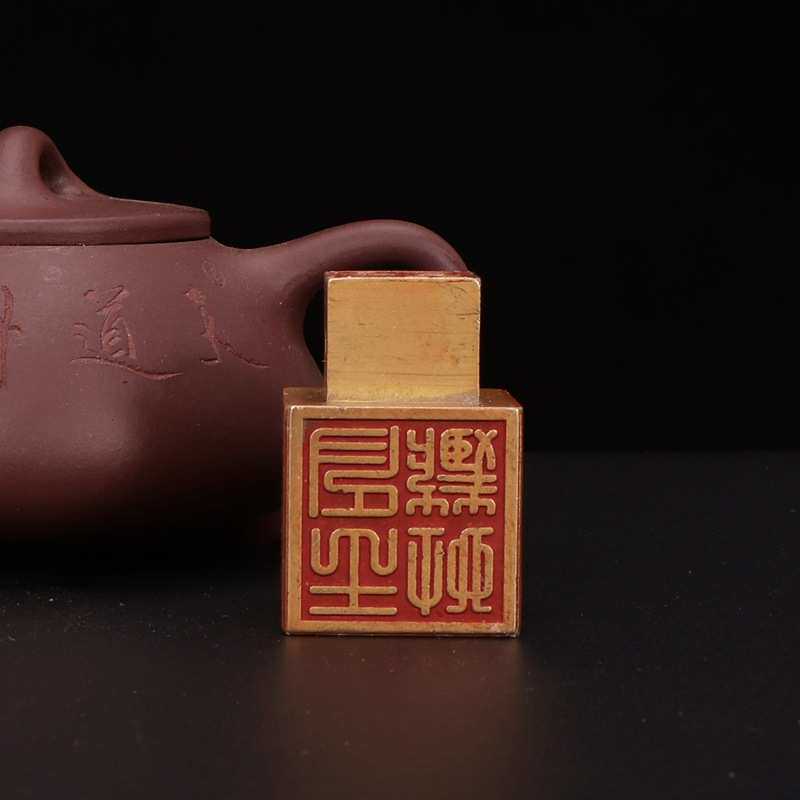 古玩古董铜朱砂六面印章道具用品文房装饰品摆件风水造型铜制