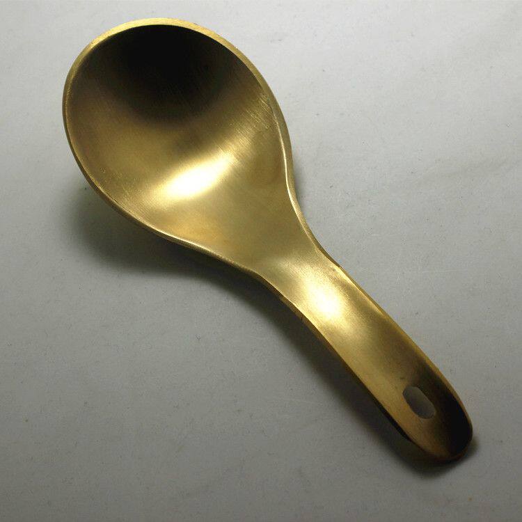 加厚餐具 厨房用品 黄铜大汤匙舀汤勺子全铜大号粥勺汤勺饭勺