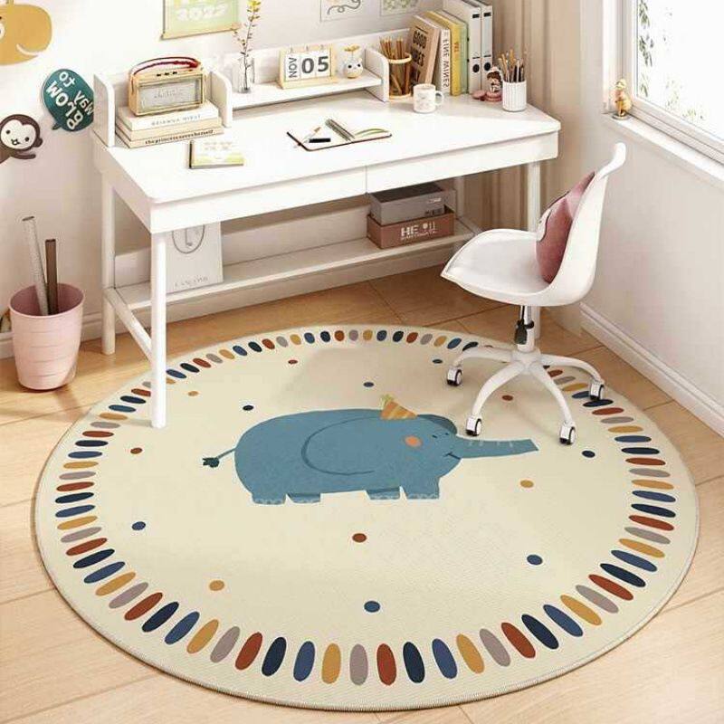 学习桌垫子椅子垫摇摇椅区地垫儿童房电脑卧室地毯圆形阅读垫子