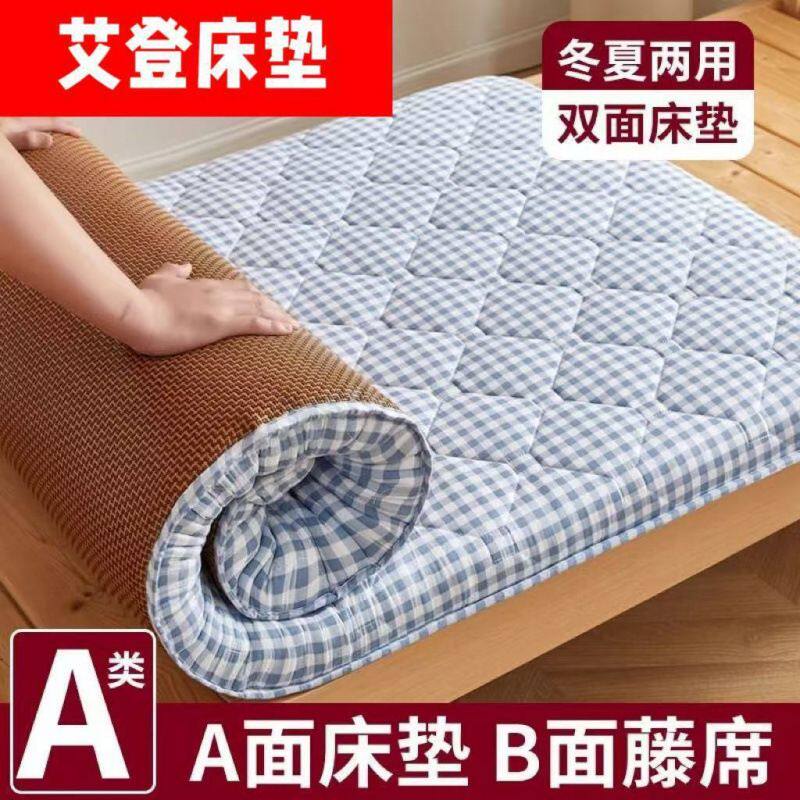 夏季冰丝凉席床垫遮盖物软垫大学生宿舍住校冬夏两用90x190垫子
