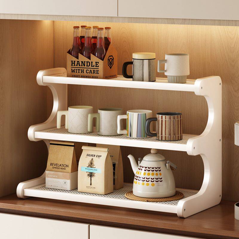 桌面置物架茶杯马克杯杯架家用客厅储物架办公室多层收纳架盆栽架