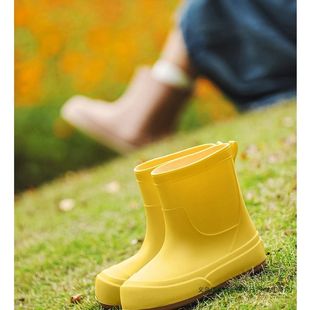 雨鞋女款2025新款加绒漂亮的雨靴可爱套鞋防水鞋水靴防滑胶鞋