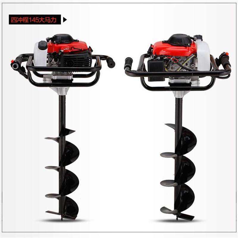 二冲程地钻挖坑机k四冲程144单人地钻播种打洞挖洞打桩机种树挖坑