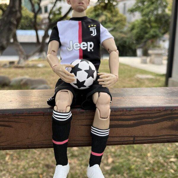 30cm足球星C罗梅西内马尔姆巴佩萨拉赫摆件人偶模型兵人玩偶球迷