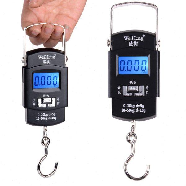 威衡电子称手提秤称重50kg 迷你快递称行李便携式秤 中文市斤转换