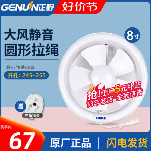 8寸圆形APCe圆排气扇换气扇孔厕所正卫生间玻璃野超静音排风扇G20