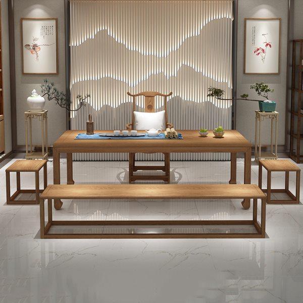 新中式全实木会客茶桌 仿古泡茶桌椅成套 客厅会客洽谈茶台,商业/办公家具,茶台/茶桌,淘宝优惠券,粉丝福利购,淘宝优惠卷