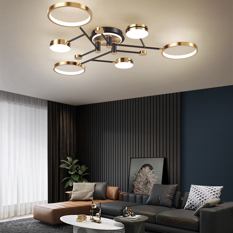 客厅吊灯北欧灯具m现代简约大气家用轻奢时尚卧室灯新款套餐