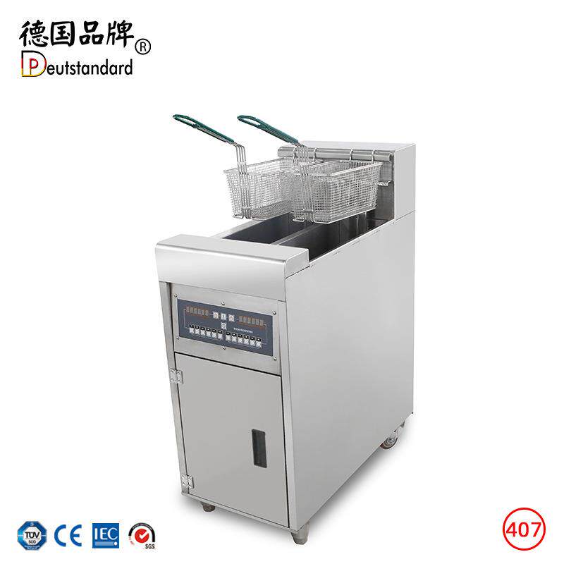 立式炸炉油炸锅商用不锈钢双25升电炸炉油条炸薯条鸡排油炸机油炸