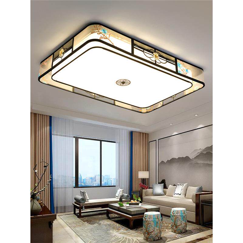 新中式吸顶灯客厅主灯大气简约卧室灯正方形圆形LED灯具中国风格
