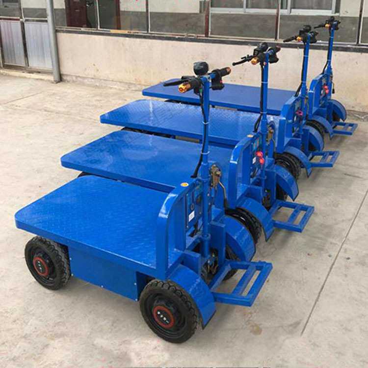 可折叠电动四轮平板车工地物料搬运手推车重货物周转搬运拉货车