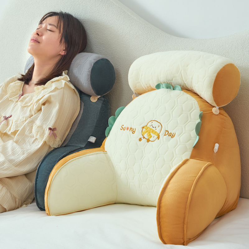 温感床头靠垫软包大靠背沙发抱枕靠枕H宿舍床上玩手机护颈护腰靠