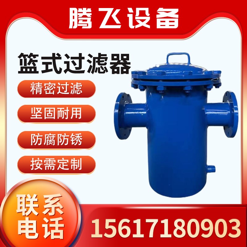 篮式过滤器 304 31s6L不锈钢蓝式过滤器快开直通式污水管道除污器