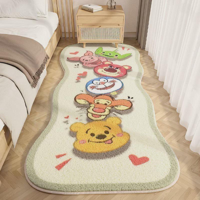 异型卡通a床边床尾毯可爱卧室飘窗垫长条家用毯子防滑耐磨地毯客